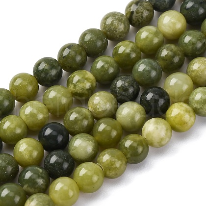 Natural Canada Jade Beads Strands G-NH0029-02C-1