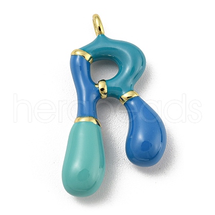 Brass Enamel Pendants X-KK-E093-03G-R-1