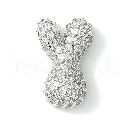 Rack Plating Brass Clear Cubic Zirconia Pendants KK-S378-01P-Y-1