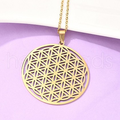 201 Stainless Steel Pendant Necklaces NJEW-S105-JN624-45-2-1