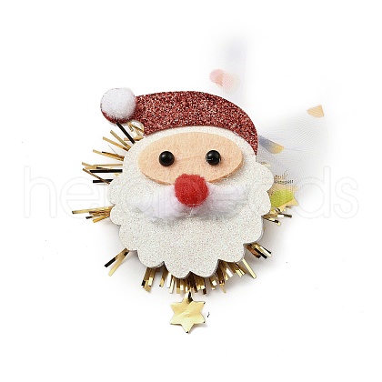 Christmas Theme Glitter Felt Fabric Alligator Hair Clip PHAR-U002-01A-1