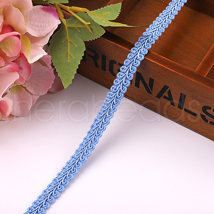 Polyester Centipede Braid Lace Trim OCOR-WH0019-04O-1