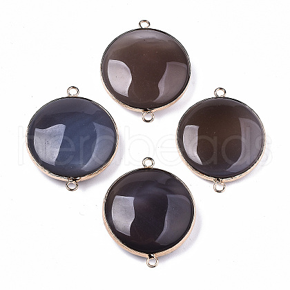 Natural Grey Agate Links Connectors G-S359-210-1