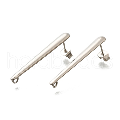 304 Stainless Steel Stud Earrings Findings STAS-D310-09P-02-1