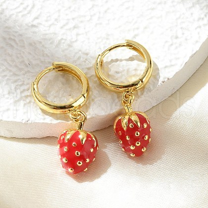 Brass Hoop Earrings EJEW-S251-04B-G-1