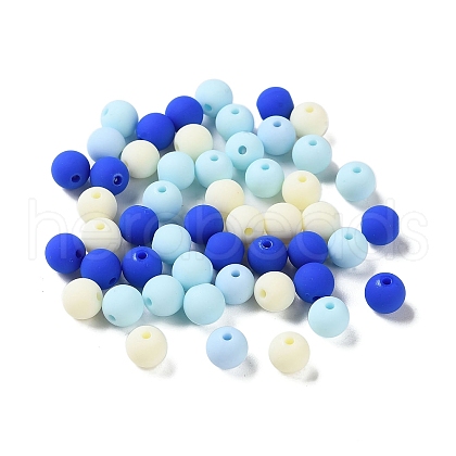 Rubberized Style Imitated Silicone Acrylic Beads X1-MACR-D029-01K-1