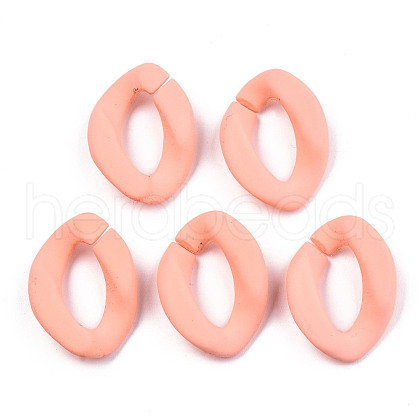 Opaque Spray Painted Acrylic Linking Rings OACR-S036-001A-I13-1