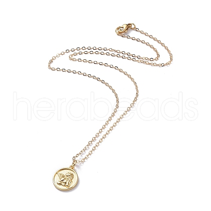 Brass Pendant Necklaces NJEW-JN02679-03-1