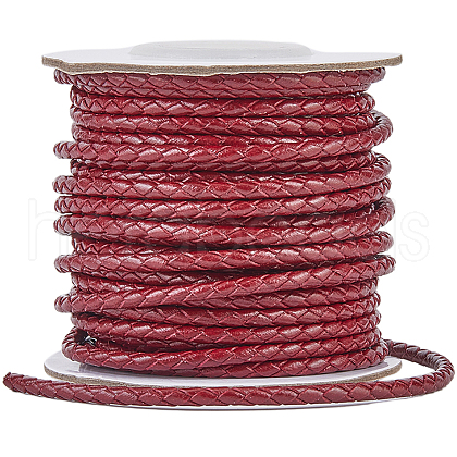 SUNNYCLUE 1 Roll Round Braided Cowhide Cords WL-SC0001-01A-1