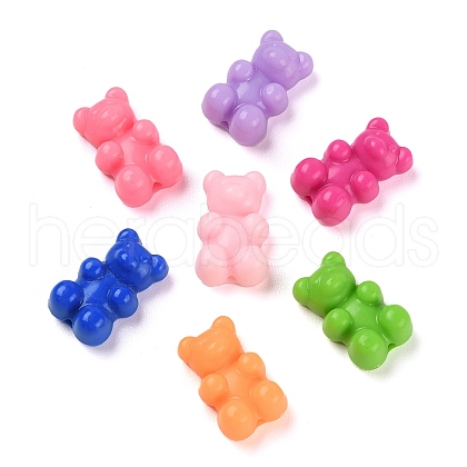 Opaque Bear Acrylic Beads MACR-L003-004-1