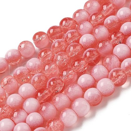 Crackle Glass Beads Strands X1-GLAA-U001-6mm-13-1