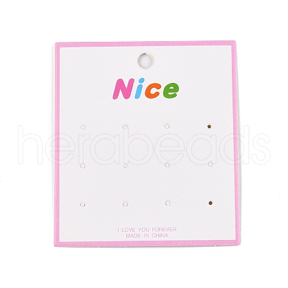 Rectangle Paper Earring Display Cards CDIS-T004-04-1