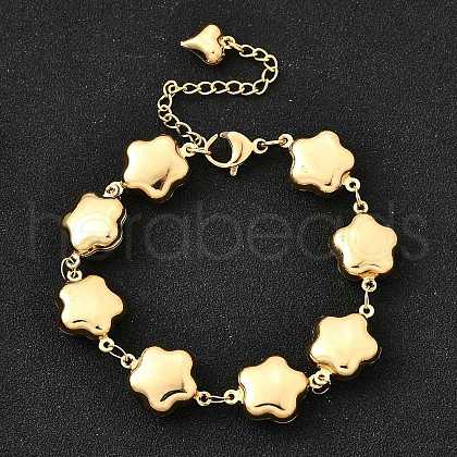 304 Stainless Steel Link Bracelets for Women BJEW-P354-02A-G-1