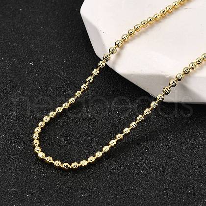 2MM Brass Round Link Chain Necklaces NJEW-M108-19G-1