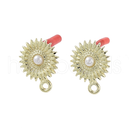 Plating Alloy with 304 Steel Needle Earrings Finding EJEW-B036-03G-01-1