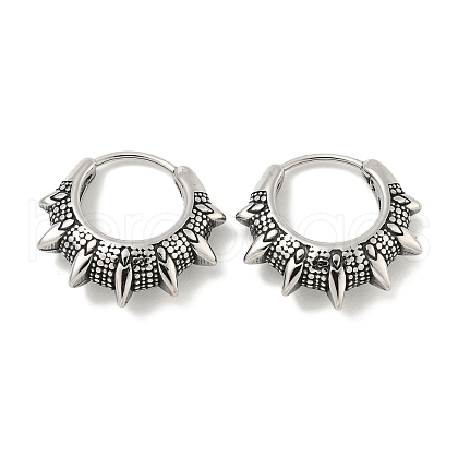 316 Surgical Stainless Steel Hoop Earrings EJEW-D096-08B-AS-1