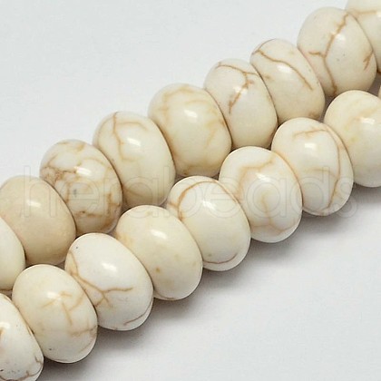 Rondelle Natural Magnesite Beads Strands G-M138-29-1