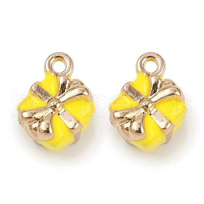 Alloy Enamel Charms PALLOY-R158-05G-04-1