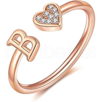 Adjustable Brass Rhinestone Cuff Rings FS-WG29D83-50-1