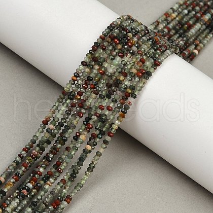 Natural African Bloodstone Beads Strands G-S388-A02-1x2mm-1