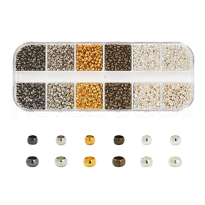 Brass Crimp Beads KK-TA0007-56-1