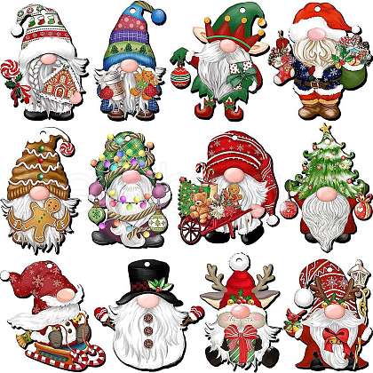 Christmas Theme Wood Pendants PW-WG6500E-01-1