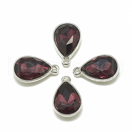 Alloy Glass Charms PALLOY-T028-7x10mm-18-1