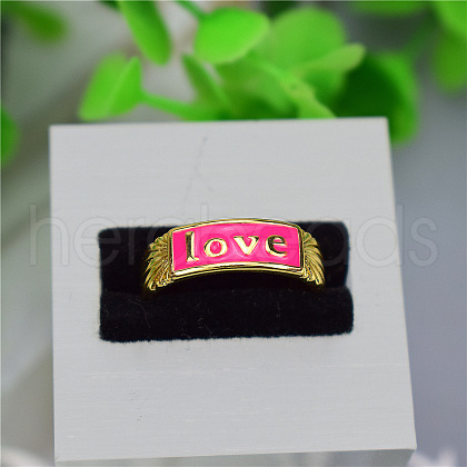 Brass Enamel Cuff Rings for Women FS-WGB9607-05-1