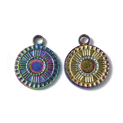 Ion Plating(IP) 304 Stainless Steel Pendant Cabochon Settings STAS-I694-03MC-1