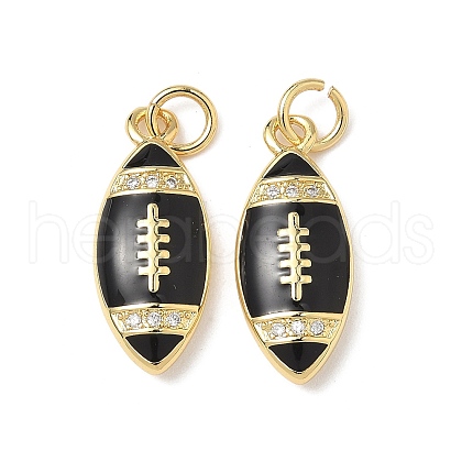 Brass Micro Pave Cubic Zirconia Pendants KK-Q068-58G-01-1