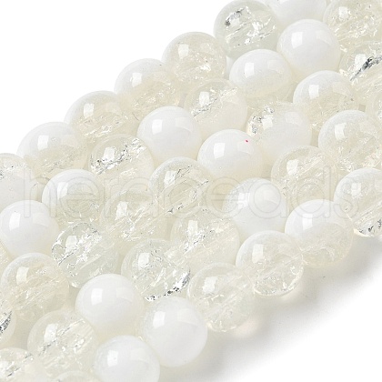 Crackle Glass Beads Strands X1-GLAA-U001-8mm-07-1