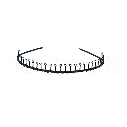 Hair Accessories Plain Steel Wire Hair Band Findings OHAR-PW0001-151E-1