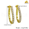 S925 Sterling Silver Oval Hoop Earrings QA6317-1-2