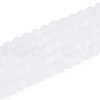 Frosted Imitation Jade Glass Beads Strands GLAA-T032-J4mm-MBB01-2