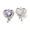 Glass Melting Heart Pendant PALLOY-K001-077P-03-1