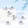 Unicraftale 12Pcs 304 Stainless Steel Open Cuff Ring Components STAS-UN0058-26-2