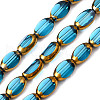 Electroplate Glass Beads Strands EGLA-N008-015F-1