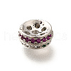 Brass Micro Pave Cubic Zirconia Beads KK-M312-17P-1