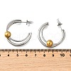 304 Stainless Steel Two Tone Stud Earrings EJEW-S263-02GP-5