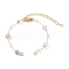 Nuggets Natural Ametrine Beaded Bracelet Makings AJEW-JB00953-02-1