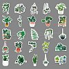 100Pcs Plant PET Waterproof Stickers PW-WG27039-01-4