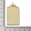 Brass Micro Pave Cubic Zirconia Pendant with Enamel KK-H458-02G-H01-3