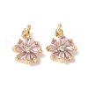 Brass Micro Pave Cubic Zirconia Pendants KK-Q031-03G-1