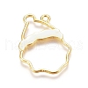 Zinc Alloy Open Back Bezel Pendants PALLOY-E564-84G-1