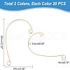 Unicraftale 40Pcs 2 Colors 316 Stainless Steel Ear Cuff Findings STAS-UN0037-75-5