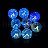 UV Plated Transparent Acrylic Beads OACR-Z013-10-2