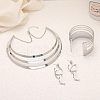 Alloy Pendant Necklaces & Stud Dangle Earrings & Cuff Bangles Sets FS-WG2E0CA-01-2