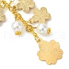 Flower Alloy Enamel with ABS Plastic Pearl Keychain KEYC-JKC01098-4
