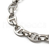 304 Stainless Steel Oval Link Chains Bracelets for Men & Women BJEW-D042-22B-P-2