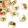  16Pcs 4 Colors Alloy Enamel Pendants ENAM-TA0002-29-2